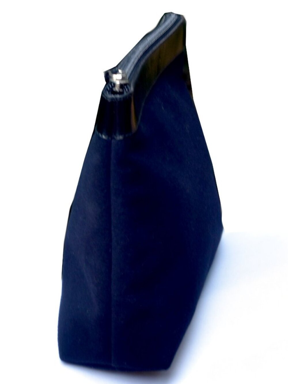 Salvatore Ferragamo Midnight Suede Look Cosmetic Travel Pouch Italy AU-22 9587 - Picture 5 of 8
